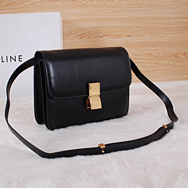 Celine Classic Box Small Flap Bag Original Calfskin C88007 Black