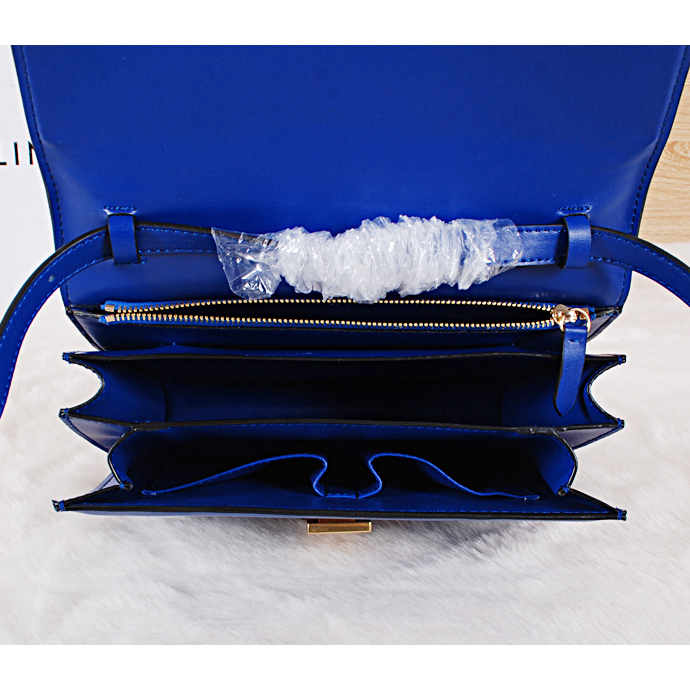 Celine Classic Box Small Flap Bag Original Calfskin C88007 Blue