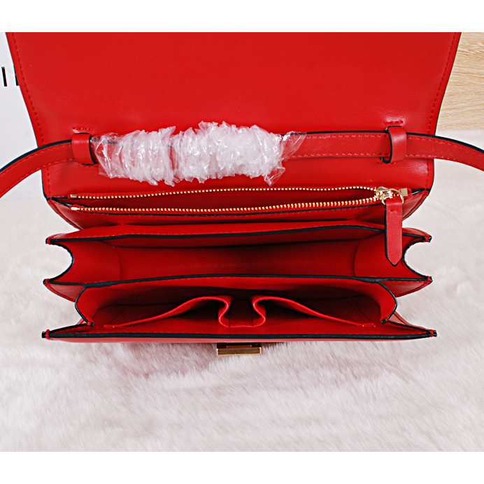 Celine Classic Box Small Flap Bag Original Calfskin C88007 Red