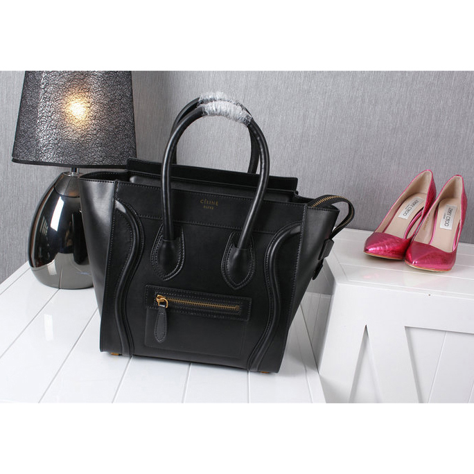 Celine Luggage Micro Bag Original Calfskin Leather C3308 Black