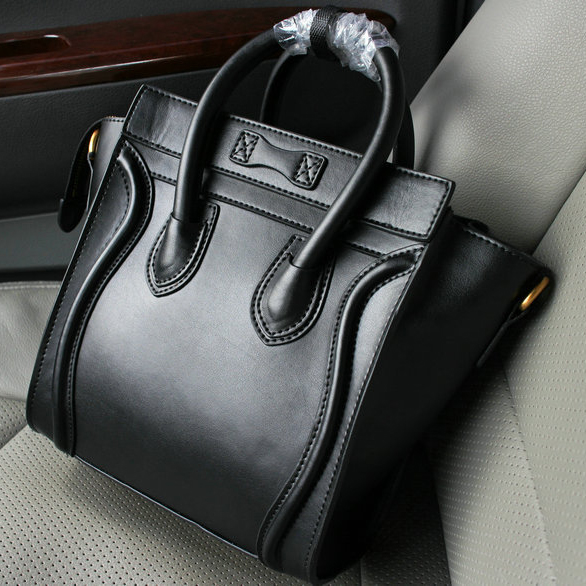 Celine Luggage Micro tote Bag Calfskin Leather C3308 Black