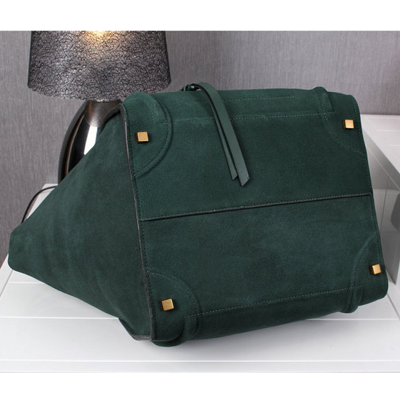 Celine Luggage Phantom Bag Original Nubuck Leather 99013 Green