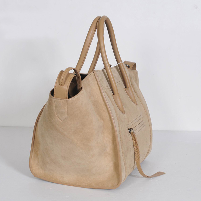 Celine Luggage Phantom Bags Suede Leather 3341 in Apricot