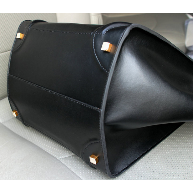 Celine Luggage Phantom Shopper Bags Calfskin Leather C103 Black