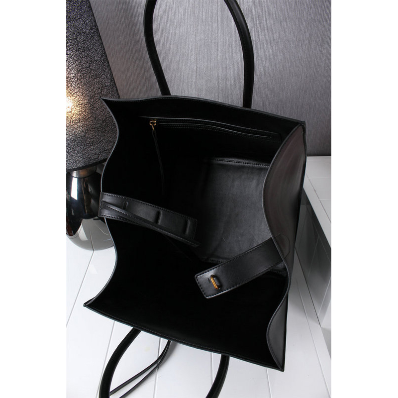 Celine Luggage Phantom Shopper Bags Original Calfskin Leather C103 Black