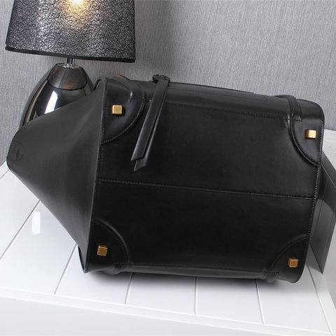 Celine Luggage Phantom Shopper Bags Original Calfskin Leather C103 Black