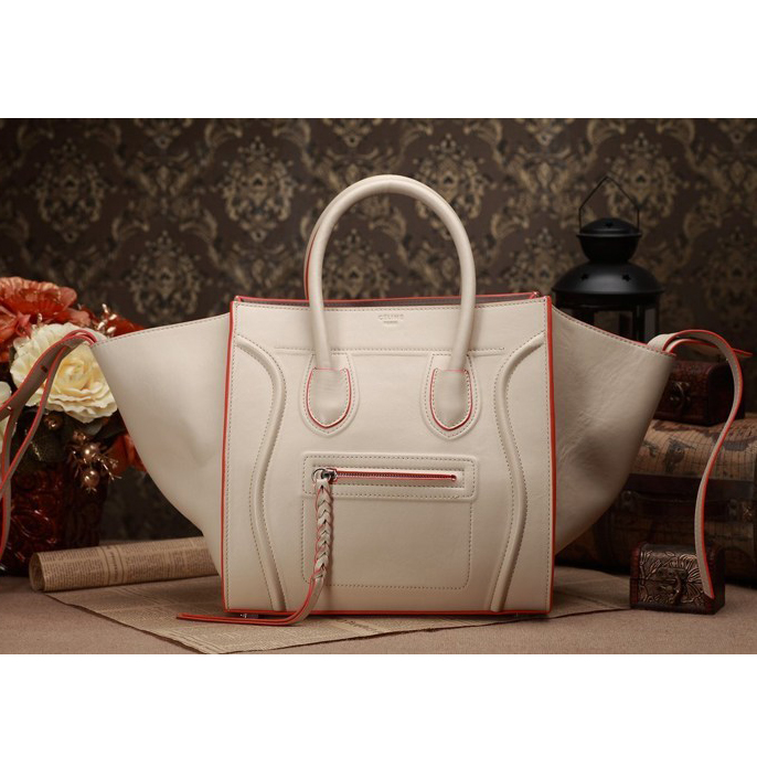 Celine Luggage Phantom Shopper Bags Original Leather 3341 OffWhite