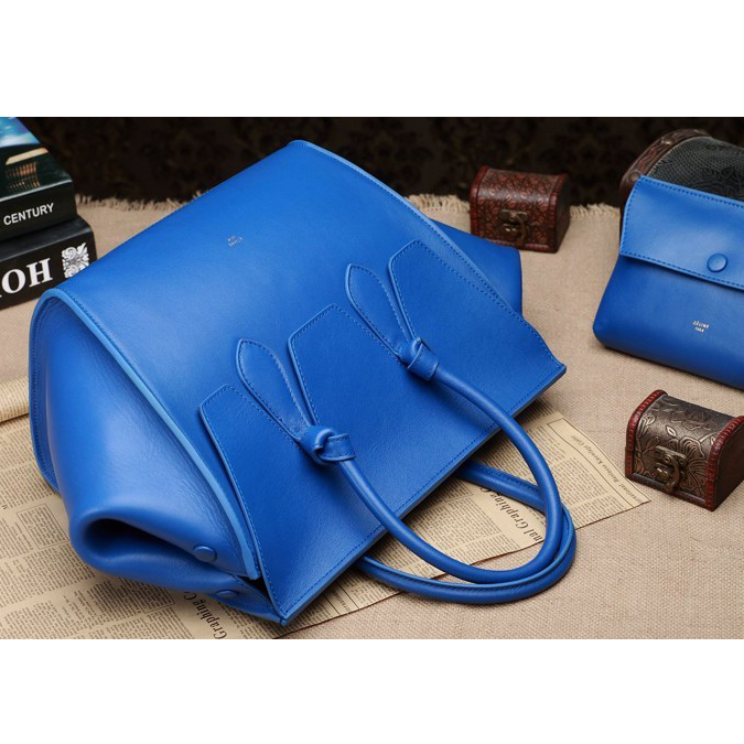 Celine Tie Nano Top Handle Bag Original Leather C3052 Blue