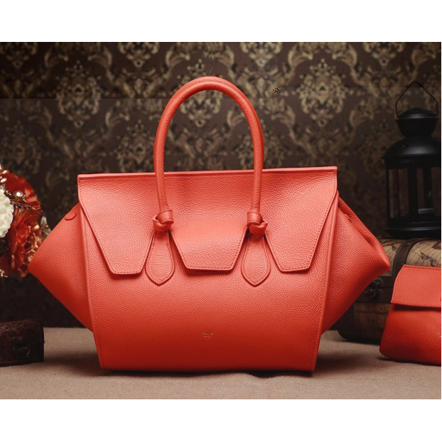 Celine Tie Nano Top Handle Bag Original Leather C3052 Orange