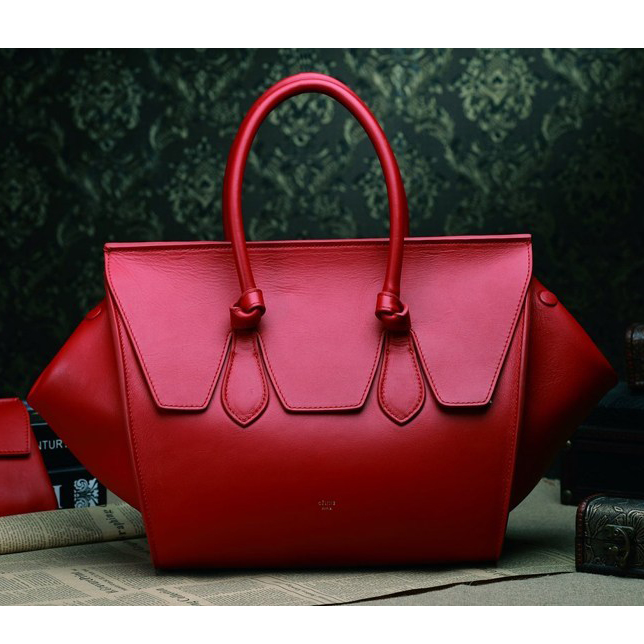 Celine Tie Nano Top Handle Bag Original Leather C3052 Red