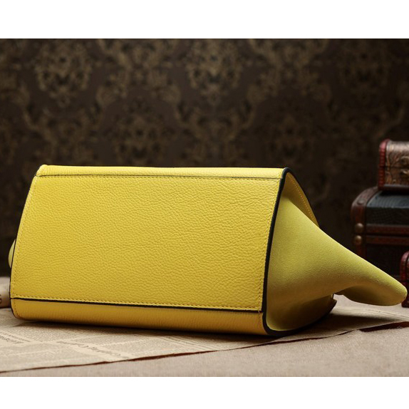 Celine mini Trapeze Top Handle Bag Original Grainy Leather 3342 Yellow