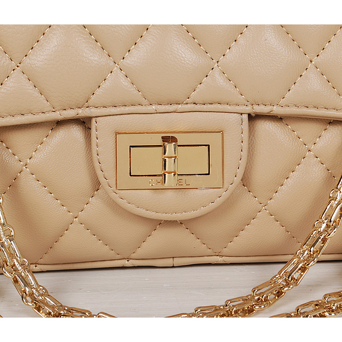 Chanel 1113 Classic Flap Bag Apricot Sheepskin Gold