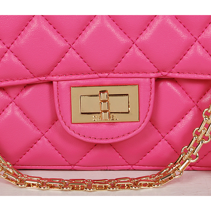 Chanel 1113 Classic Flap Bag Rose Sheepskin Gold