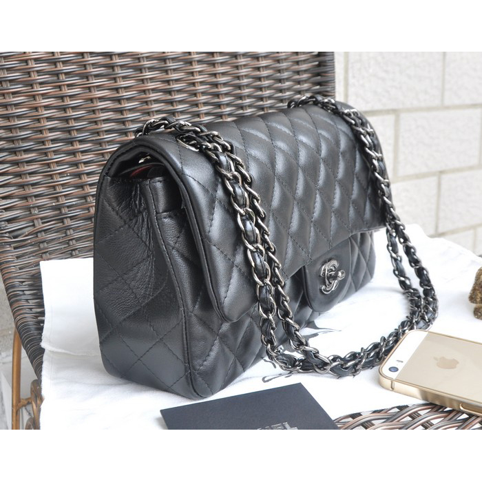 Chanel 2.55 Series Bags Sheepskin Leather 1112 Black