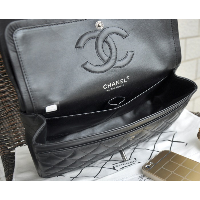 Chanel 2.55 Series Bags Sheepskin Leather 1112 Black