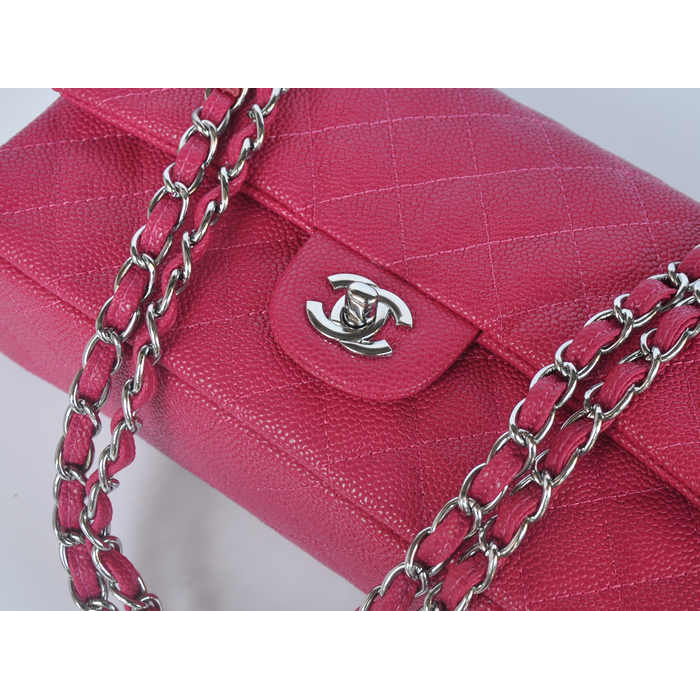 Chanel 2.55 Series Classic Flap Bag Caviar Leather 1112 in Rose