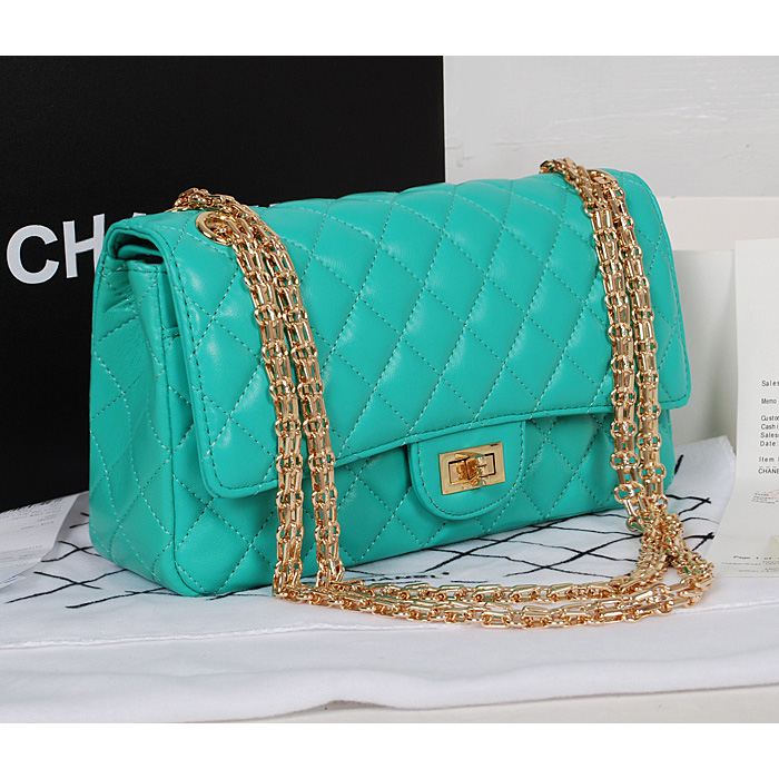 Chanel A226 Classic Flap Bag GrassGreen Sheepskin Gold