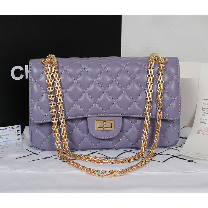 Chanel A226 Classic Flap Bag Lavender Sheepskin Gold