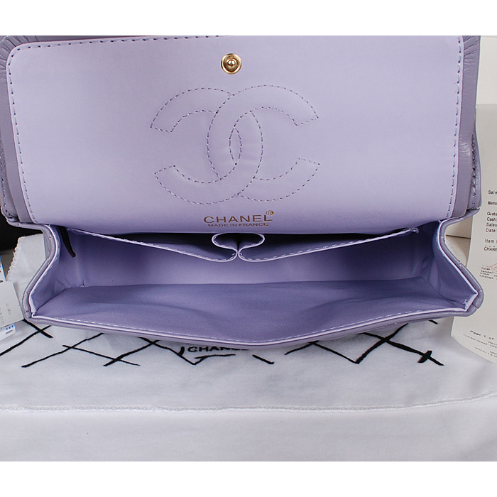 Chanel A226 Classic Flap Bag Lavender Sheepskin Gold