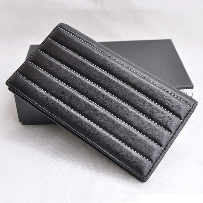 Chanel A30043 Black Lambskin Bi-Fold Wallets