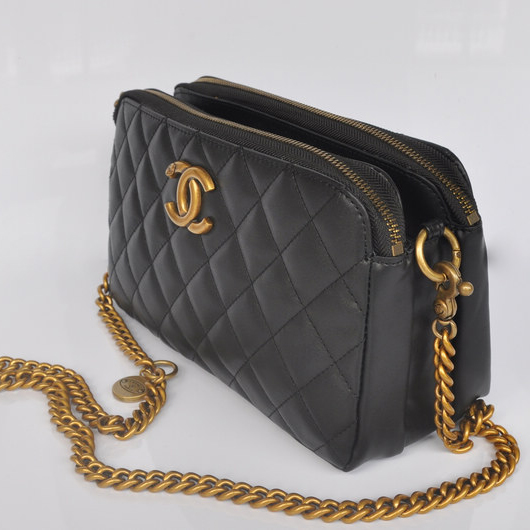 Chanel A30189 Lambskin Leather Shoulder Bag Black