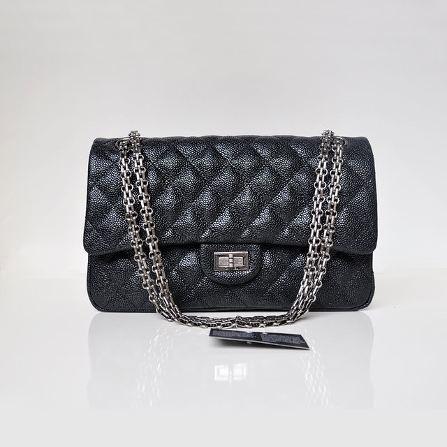 Chanel A30226 Classic Flap Bag Caviar leather in Black