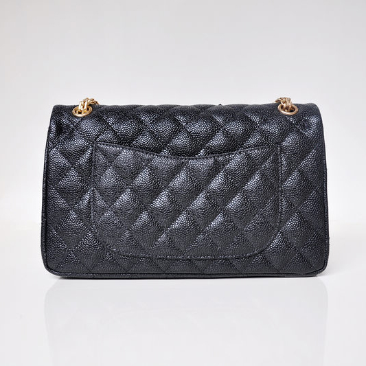 Chanel A30226 Classic Flap Bag Caviar leather in Black