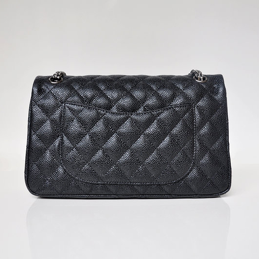 Chanel A30226 Classic Flap Bag Caviar leather in Black