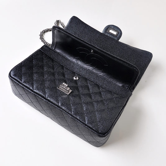 Chanel A30226 Classic Flap Bag Caviar leather in Black