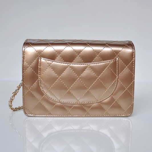 Chanel A33814 Bronze Patent Leather mini Flap Bag Gold