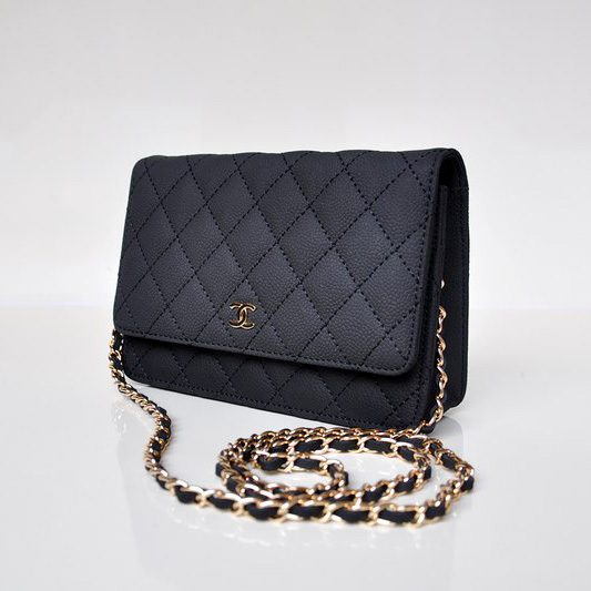 Chanel A33814 Nubuck Cannage Pattern leather mini Flap Bag with Black