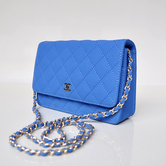 Chanel A33814 Nubuck Cannage Pattern leather mini Flap Bag with Blue