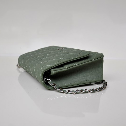 Chanel A33814 Nubuck Cannage Pattern leather mini Flap Bag with DarkGreen