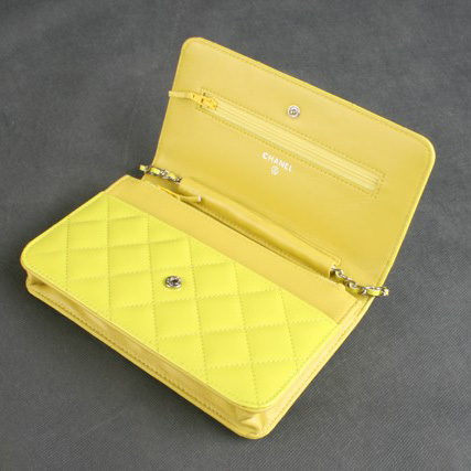 Chanel A33814 Original Patent Leather Flap Bag Lemon in Silver