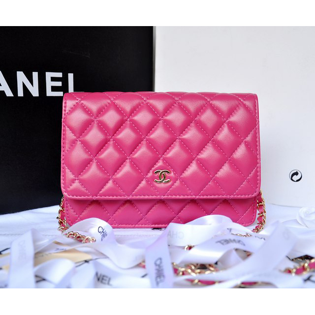 Chanel A33814 Original Sheepskin Leather mini Flap Bag Rose with Gold