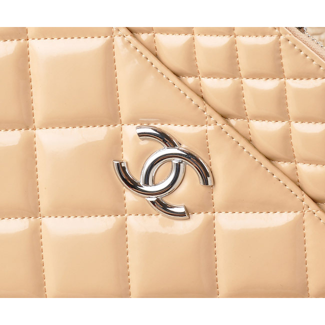 Chanel A49274 Patent Leather Shoulder Bag Apricot