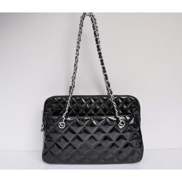 Chanel A49274 Patent Leather Shoulder Bag Black