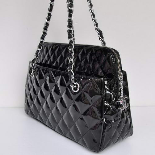 Chanel A49274 Patent Leather Shoulder Bag Black