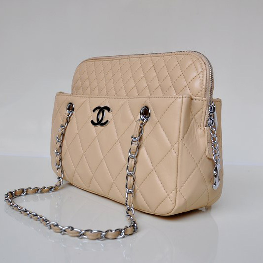 Chanel A49274 Sheepskin Leather Shoulder Bag Apricot