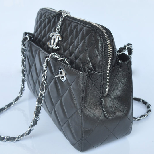 Chanel A49274 Sheepskin Leather Shoulder Bag Black