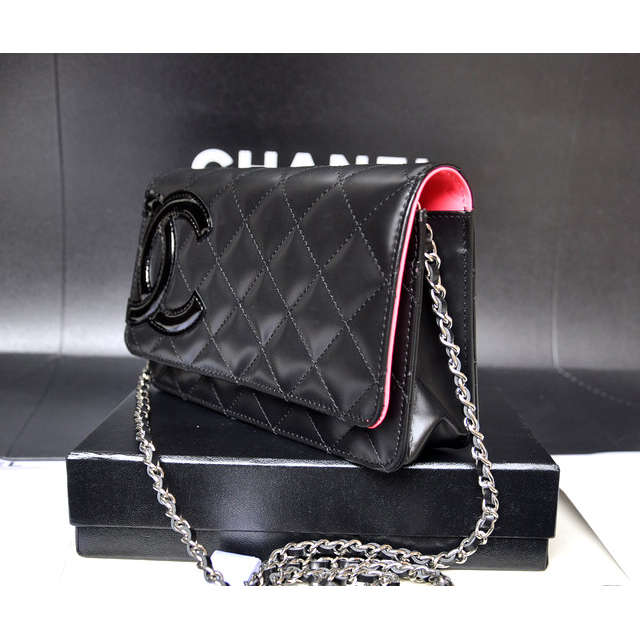 Chanel A50075 Original Patent leather mini Flap Bag Black