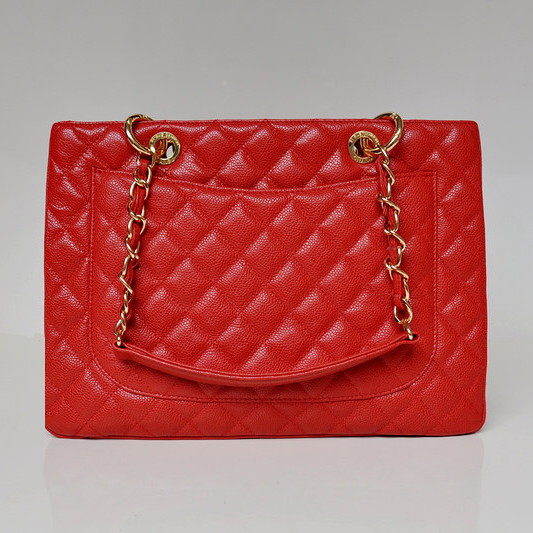 Chanel A50995 Original Caviar Leather Shoulder Bag Red in Gold