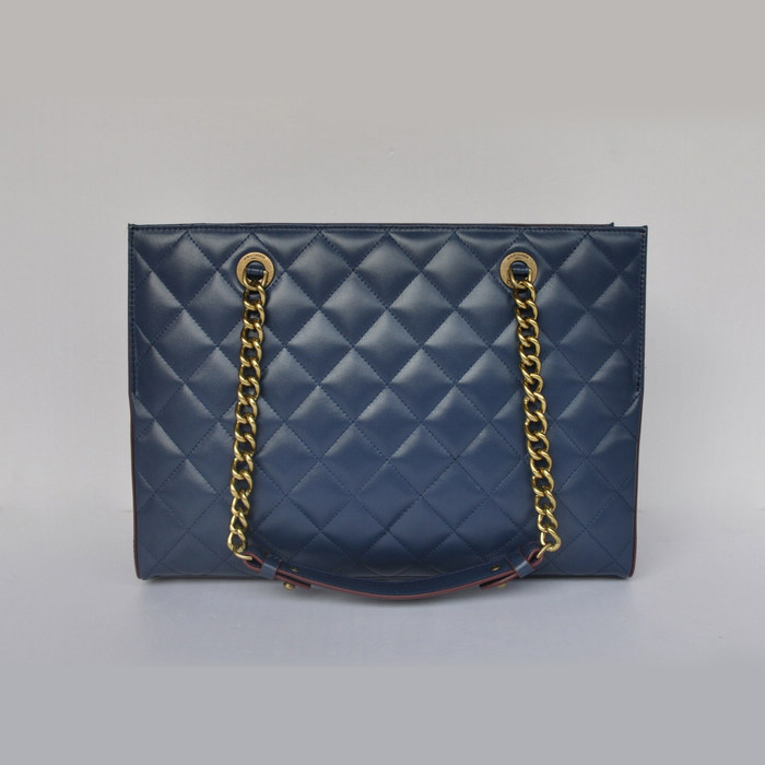 Chanel A67248 Calfskin Leather Shopping Bag in Royalblue