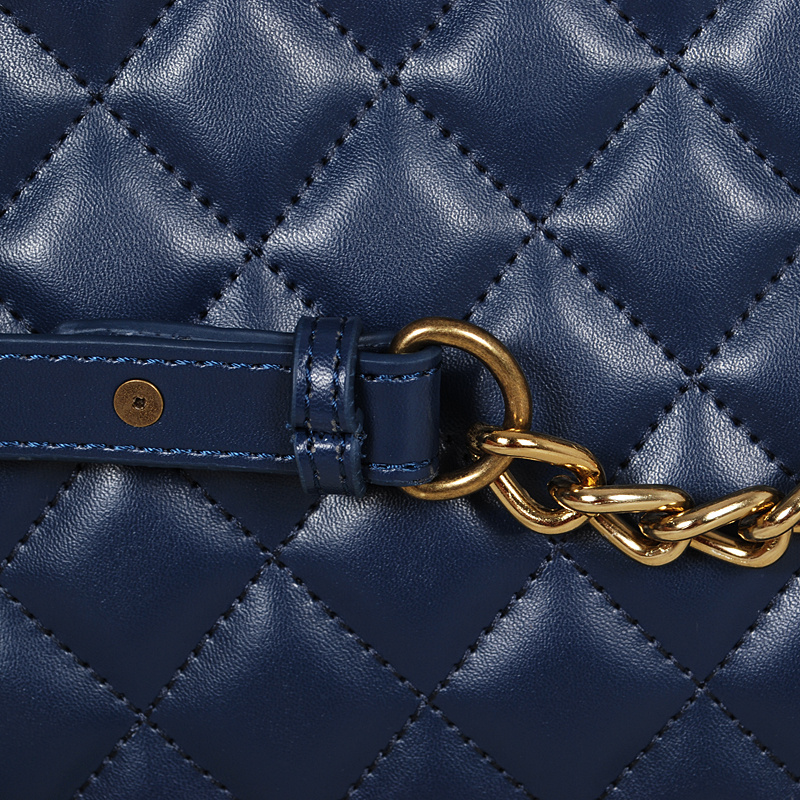 Chanel A67248 RoyalBlue Original Calfskin Leather Shopping Bag