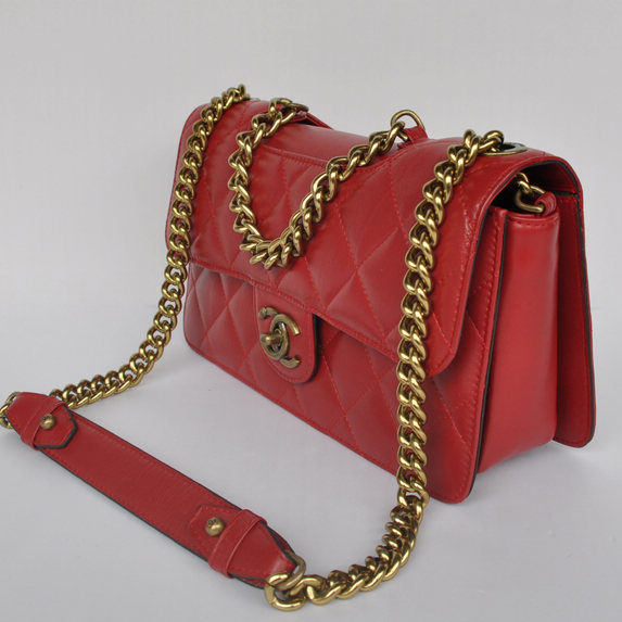 Chanel A68320 Flap Shoulder Bag Calfskin Leather Claret