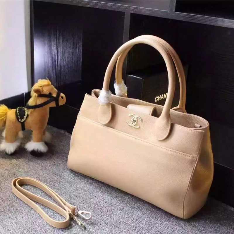 Chanel Apricot Calfskin Leather Tote Bag A67008