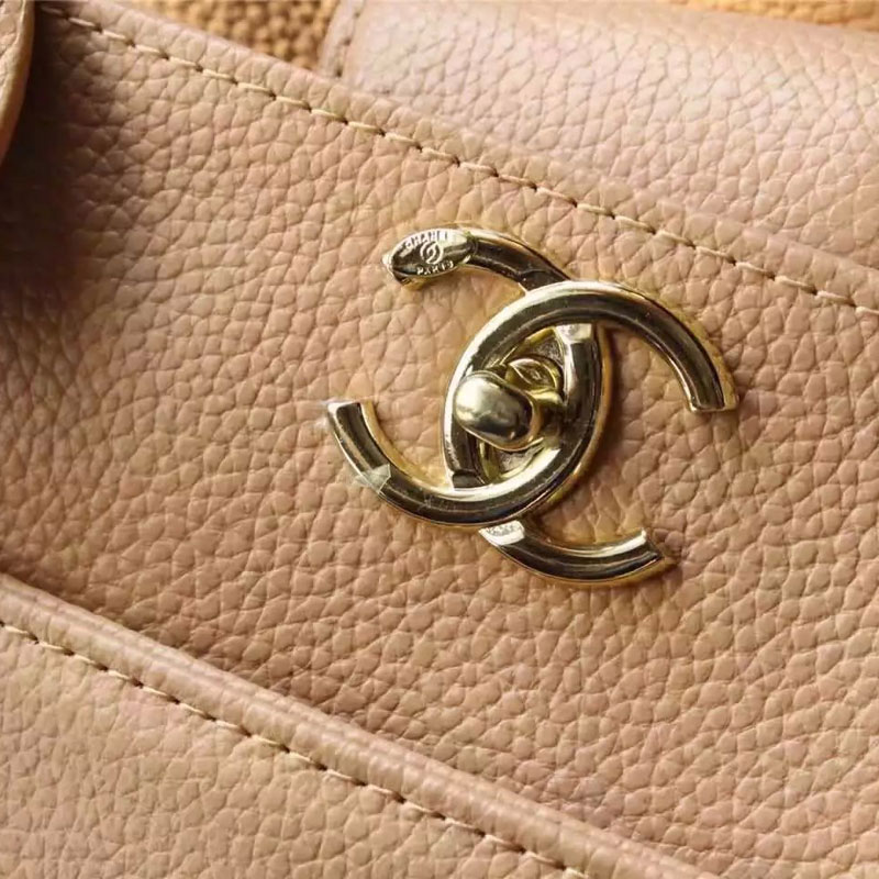 Chanel Apricot Calfskin Leather Tote Bag A67008