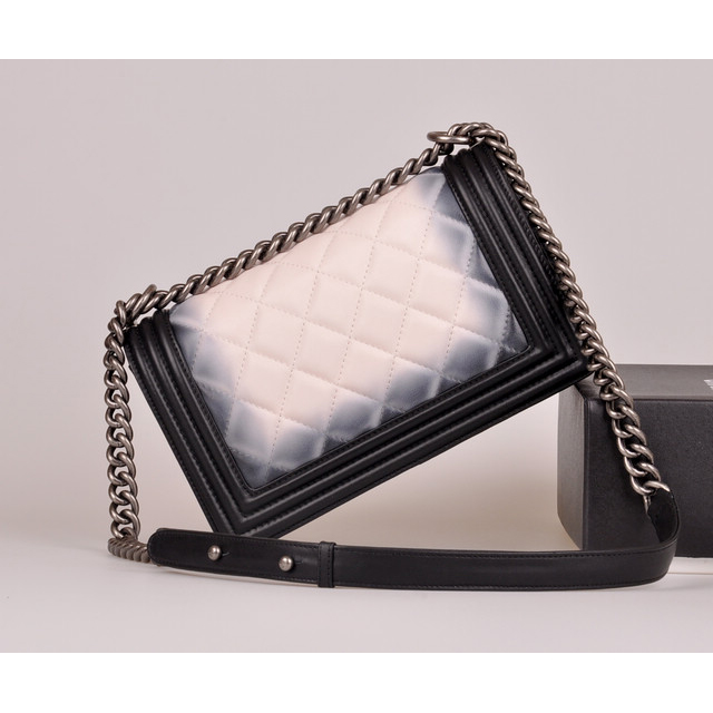 Chanel Boy 2014 Flap Shoulder Bag Original Leather A67086 in Black&White