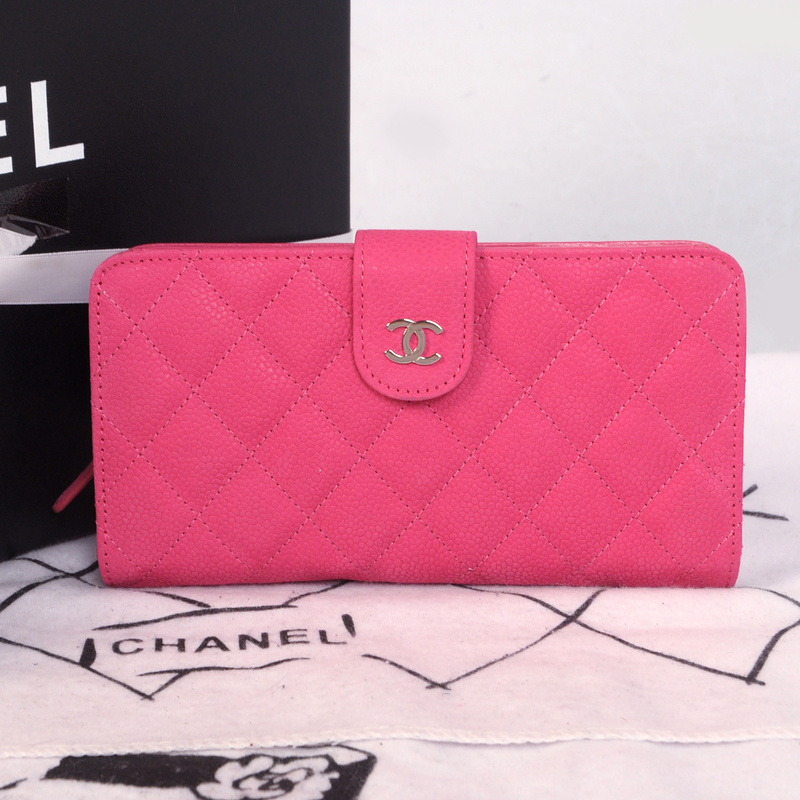 Chanel C013 Matelasse Bi-Fold Wallet in Original Cannage Pattern Nubuck Leater