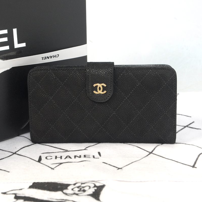 Chanel C013 Matelasse Bi-Fold Wallet in Original Cannage Pattern Nubuck Leater